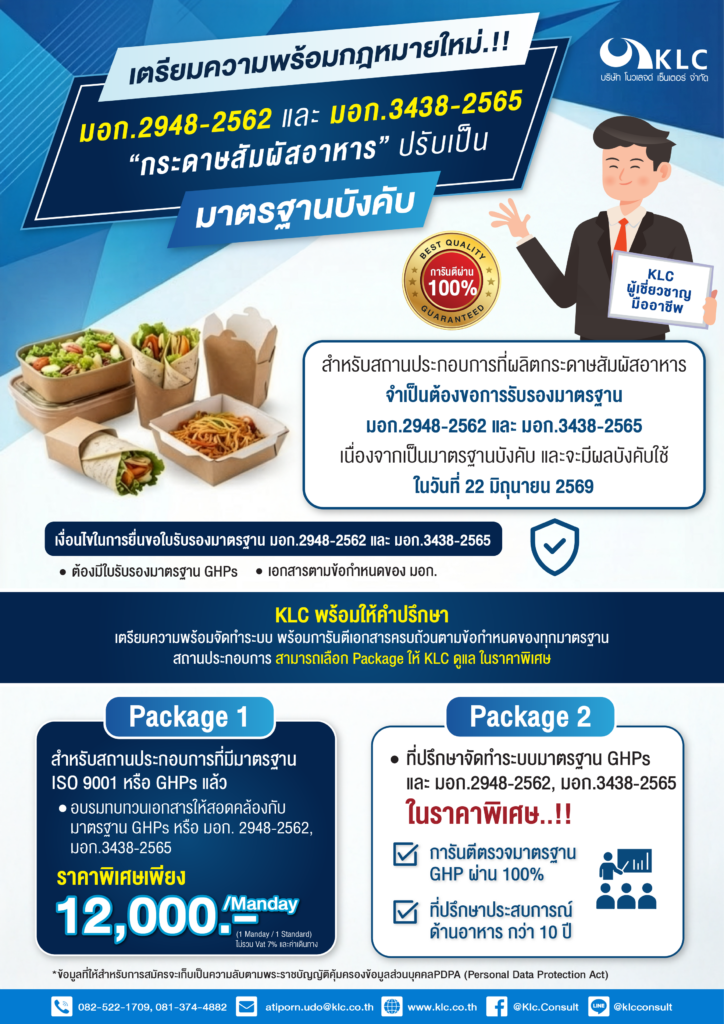 มอก. 2948-2562 และ มอก.3438-2565